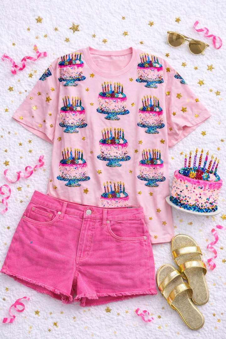 CELEBRATION PINK CAKE TOP RTS