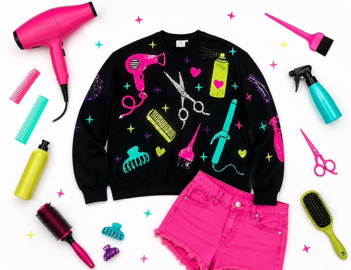 SEQUIN HAIRSTYLIST PULLOVER (PREORDER)