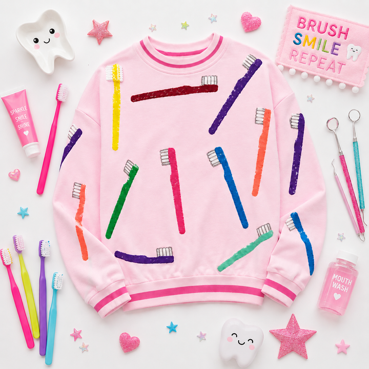COLORFUL TOOTHBRUSH PULLOVER (PREORDER)
