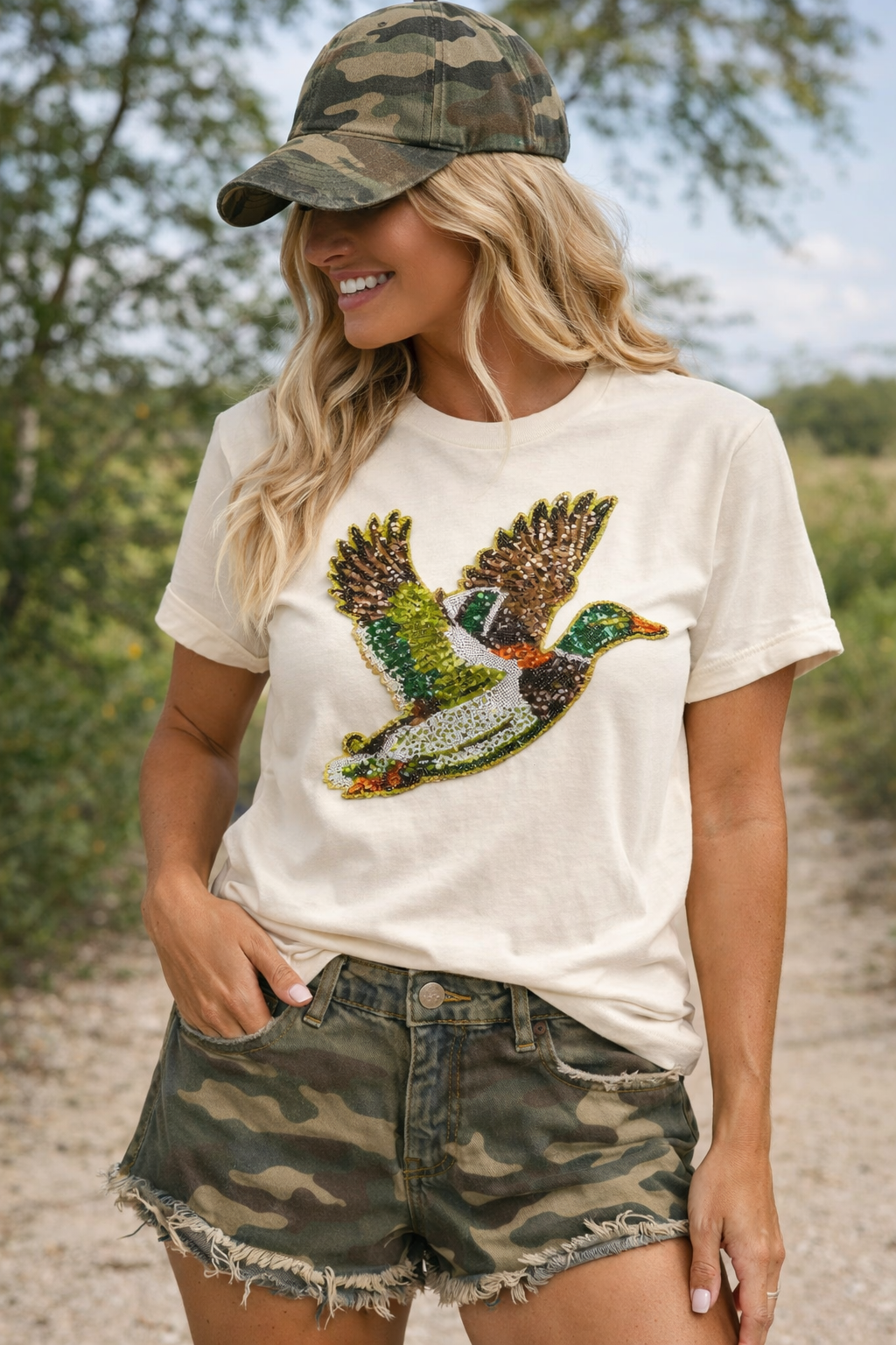 MALLARD DUCK IVORY COMFORT COLOR TSHIRT RTS