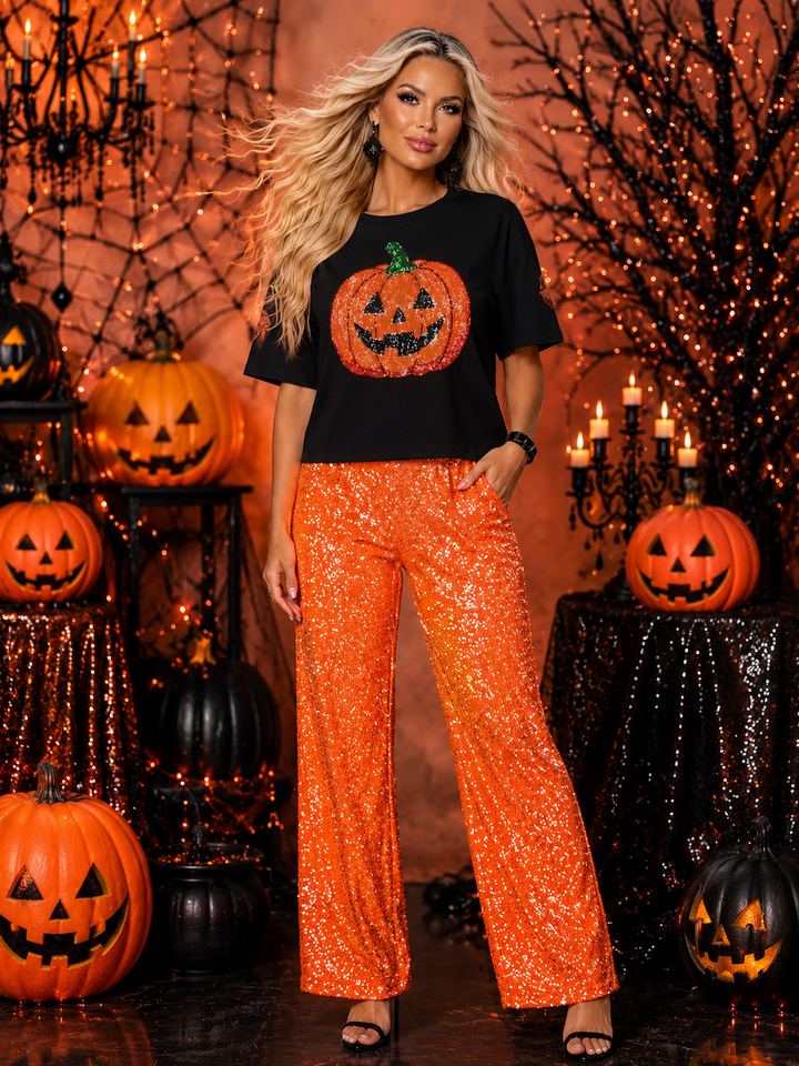PUMPKIN BABE TSHIRT BLACK  (PREORDER)