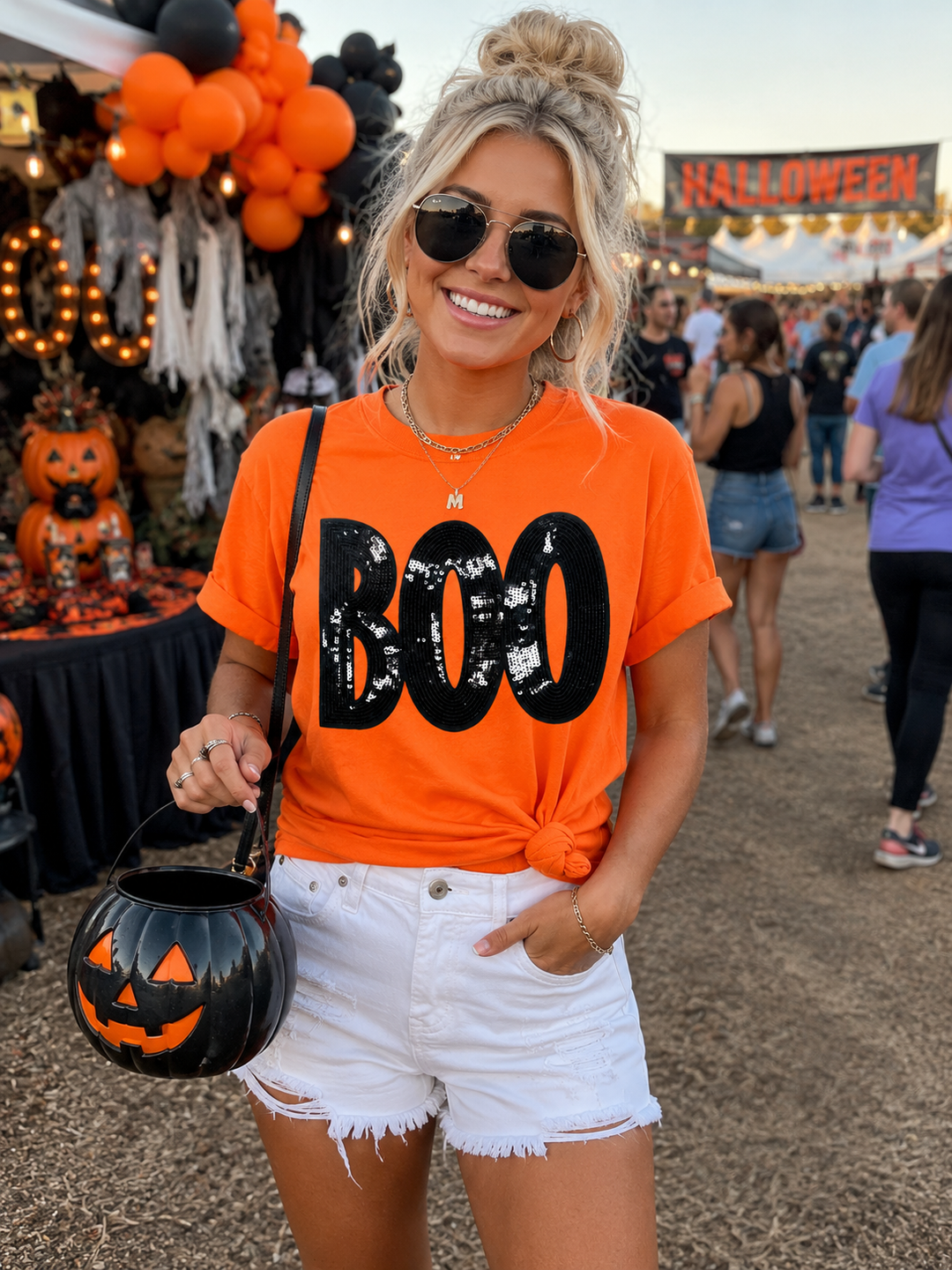 BOO ORANGE COMFORT COLOR SHIRT (ships 2 weeks)