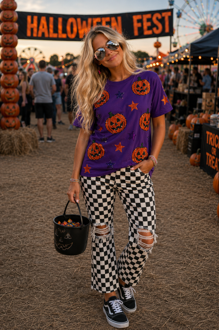 PURPLE & PUMPKIN TSHIRT (PREORDER)