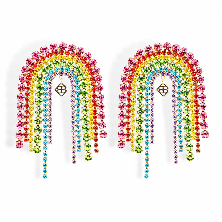 BRIANNA CANNON RAINBOW SPARKLE DROP EARRINGS RTS