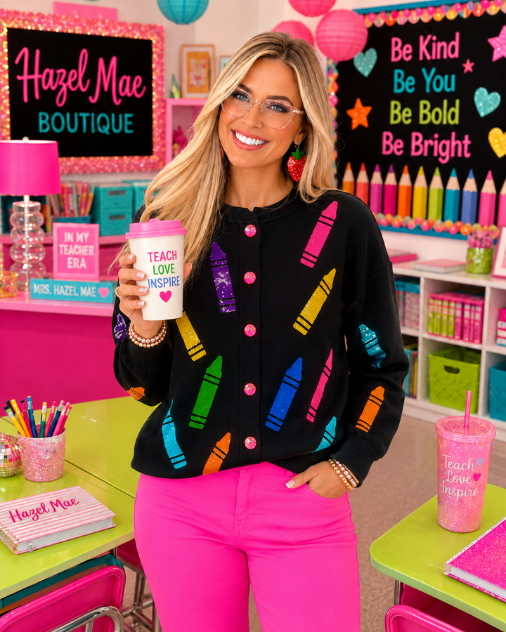 BLACK PENCIL CARDIGAN (PREORDER)