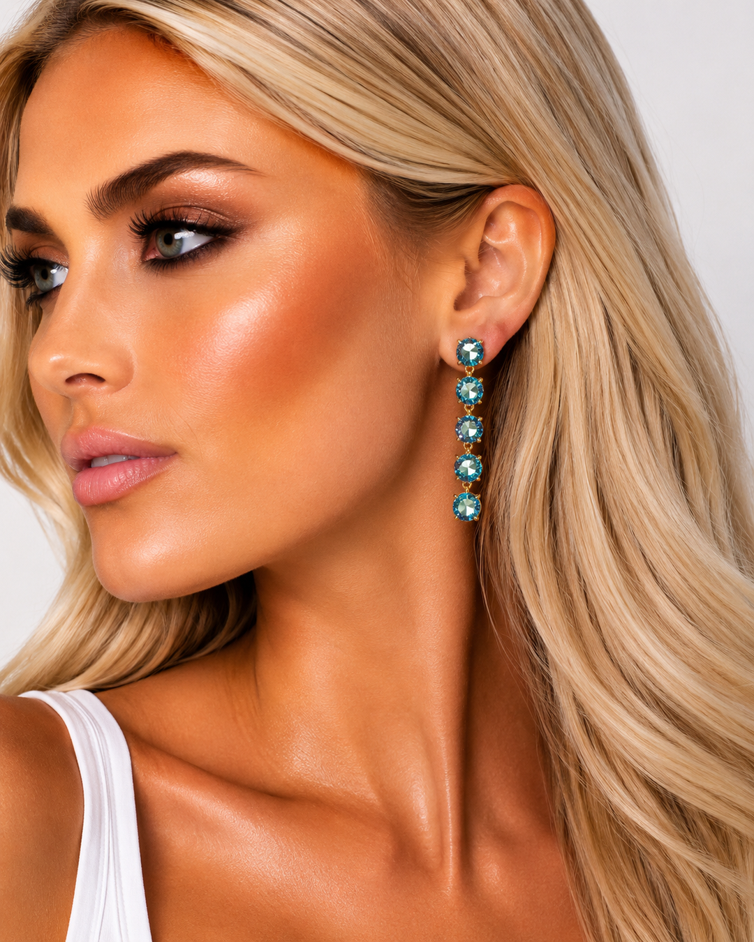 Gemstone Drop Earrings  - Blue Paradise RTS