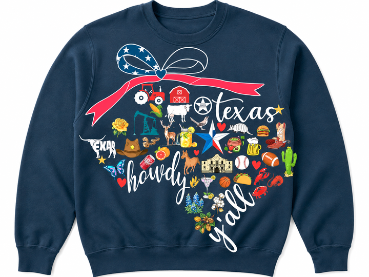 TEXAS ICON SEQUINED CREWNECK (PREORDER)