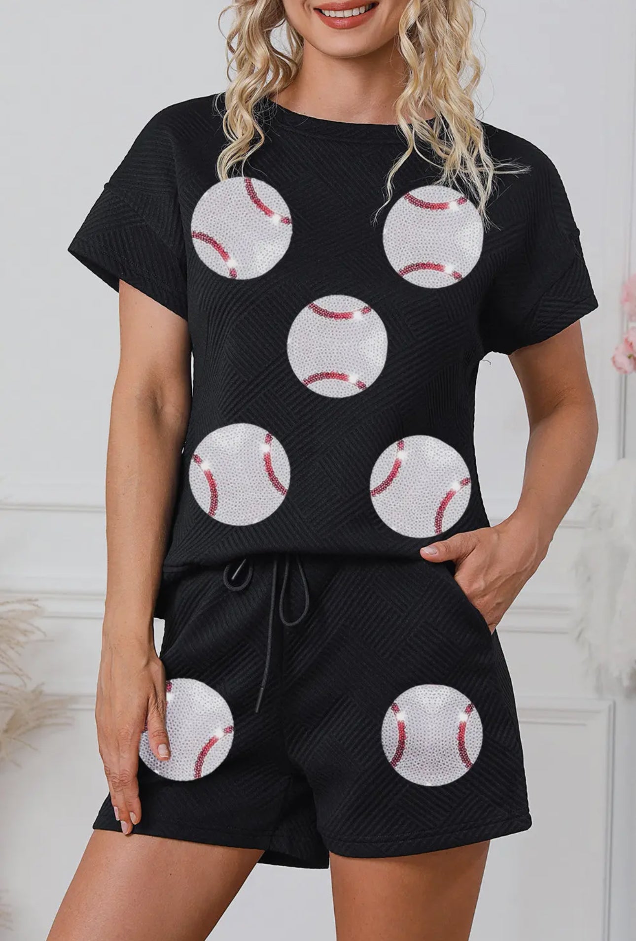 Baseball Comfy Set BLACK