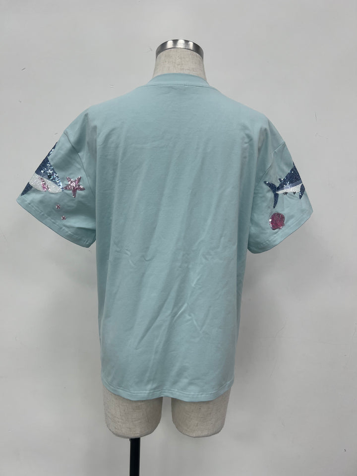 SHARK 🦈 SEQUIN SHIRT (PREORDER)