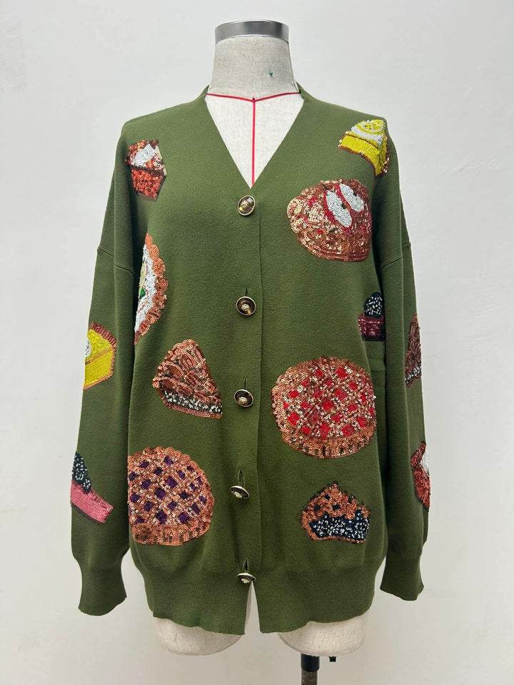 THANKSGIVING PIE CARDIGAN (PREORDER)