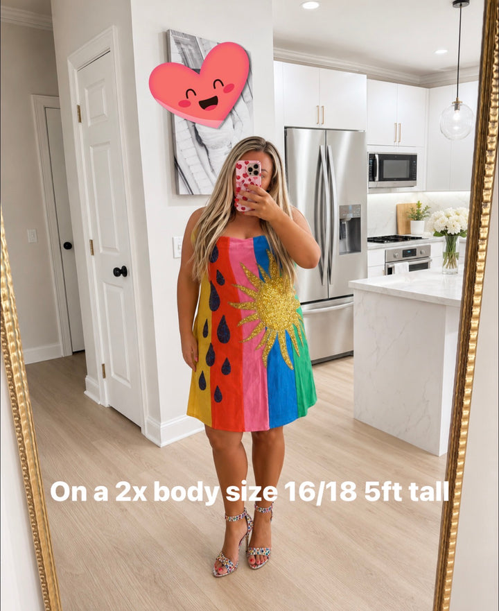 Sunshine and raindrops sequined dress (PREORDER)