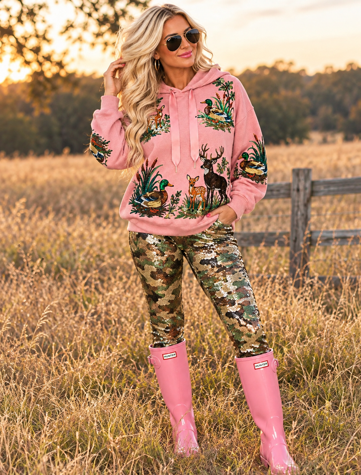 BRIANNA CANNON BUCKS & BIRDS HOODIE RTS ( READY TO SHIP)