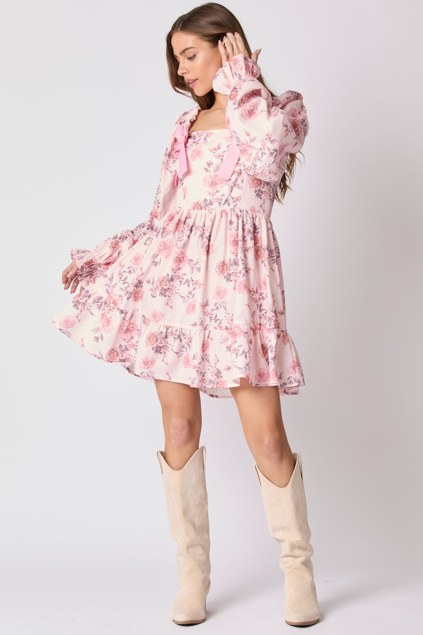 Floral Bow Dress (ships 1-2 weeks)