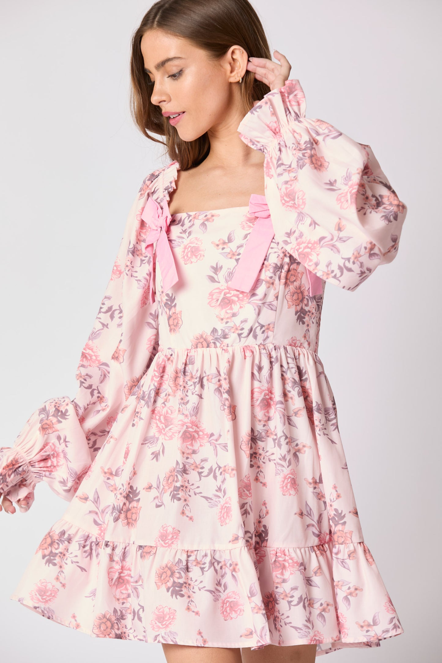 Floral Bow Dress (ships 1-2 weeks)