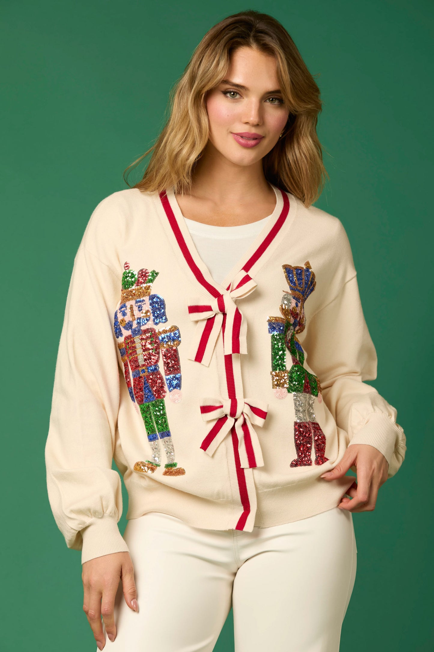 Nutcracker Bow Cardigan IVORY PREORDER