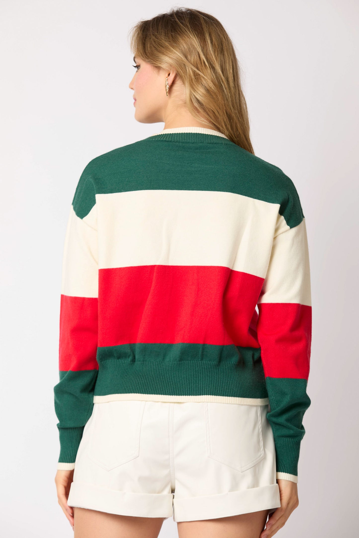 Holly Jolly Colorblock Top Green & Red PREORDER