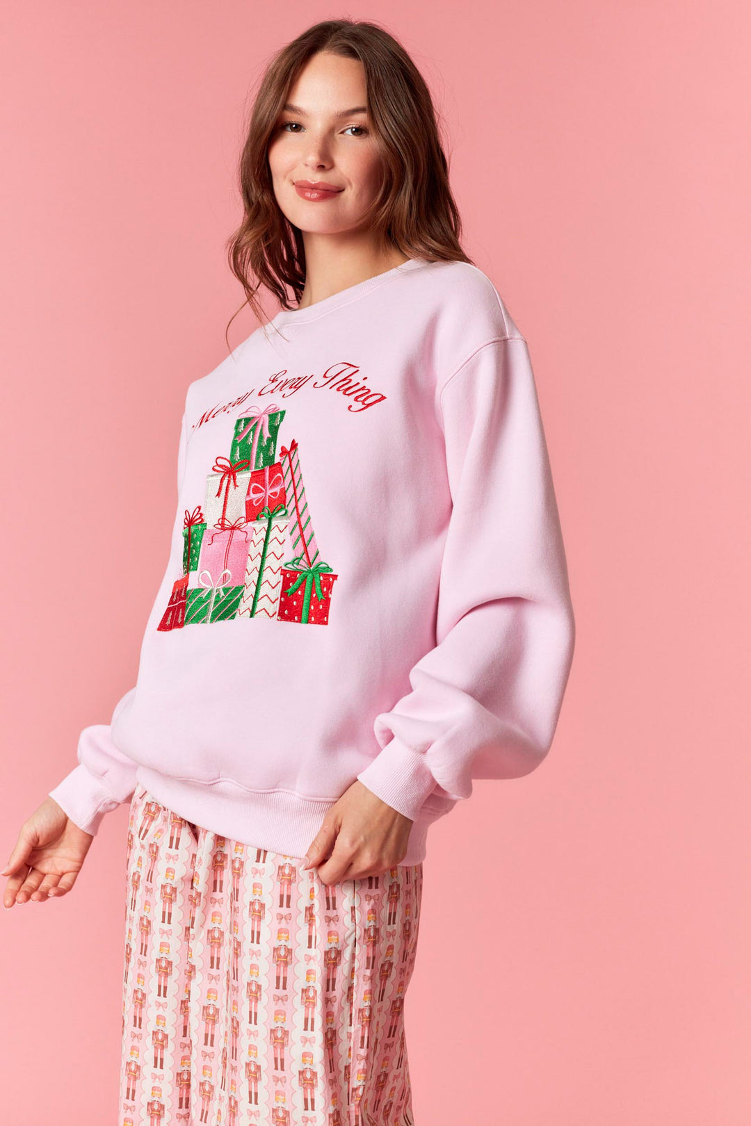 Merry Little Things  embroidered Pullover RTS