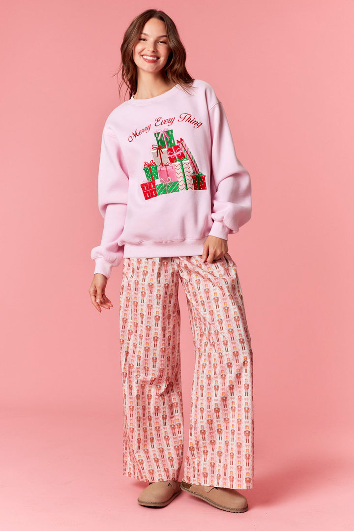 Merry Little Things  embroidered Pullover RTS