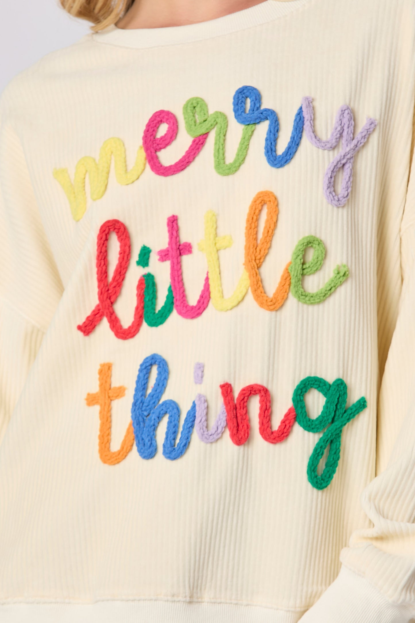 Merry Little Things Corduroy Top IVORY PREORDER