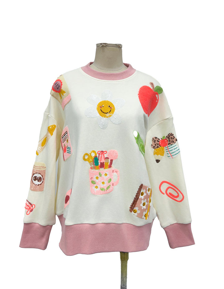 HAPPY & CHEERFUL TEACHER PULLOVER RTS