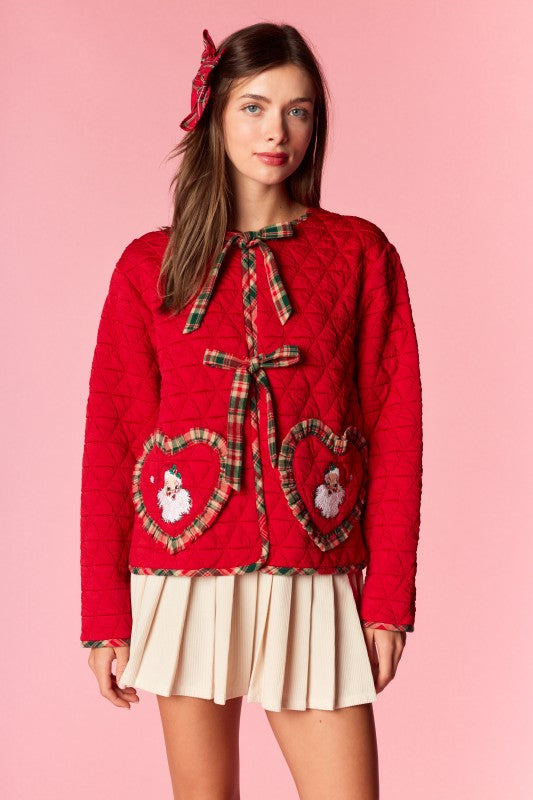 Santa Quilted Heart Jacket PREORDER)
