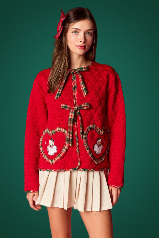 Santa Quilted Heart Jacket RTS