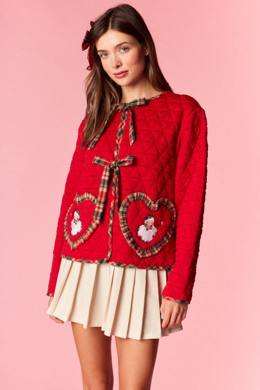 Santa Quilted Heart Jacket PREORDER)