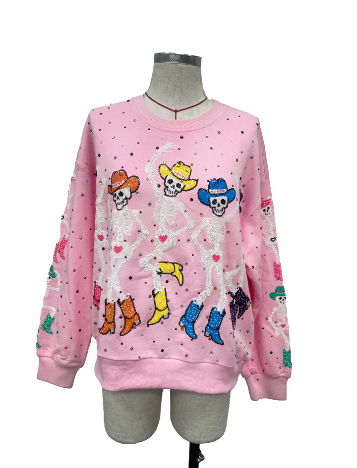 DANCING COWGIRL SKELETON PULLOVER(PREORDER)