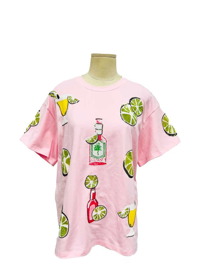 Pink Paradise Margarita Sequin Shirt (PREORDER)