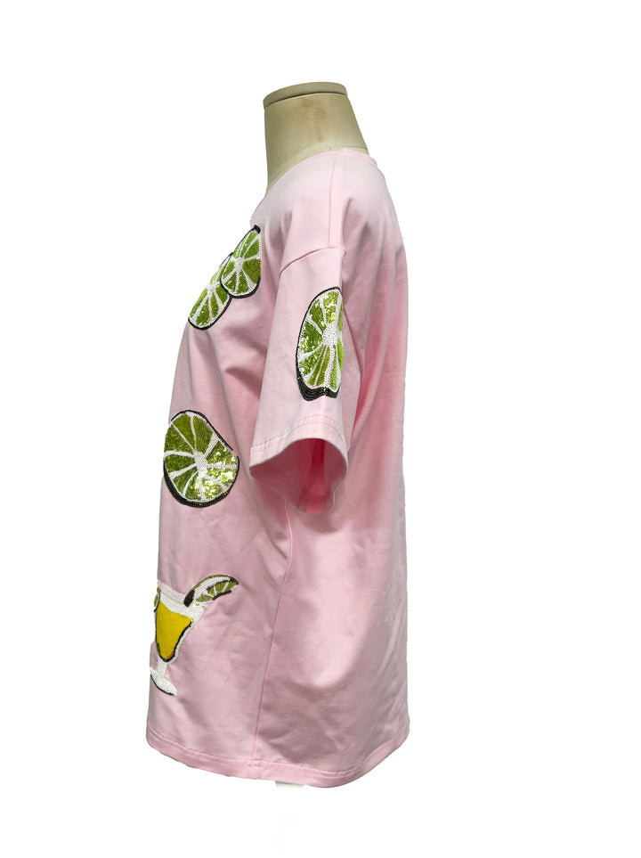 Pink Paradise Margarita Sequin Shirt (PREORDER)