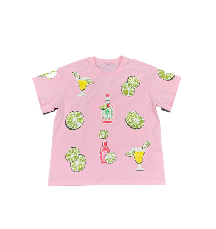 Pink Paradise Margarita Sequin Shirt (PREORDER)