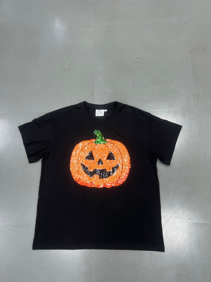 PUMPKIN BABE TSHIRT BLACK  (PREORDER)