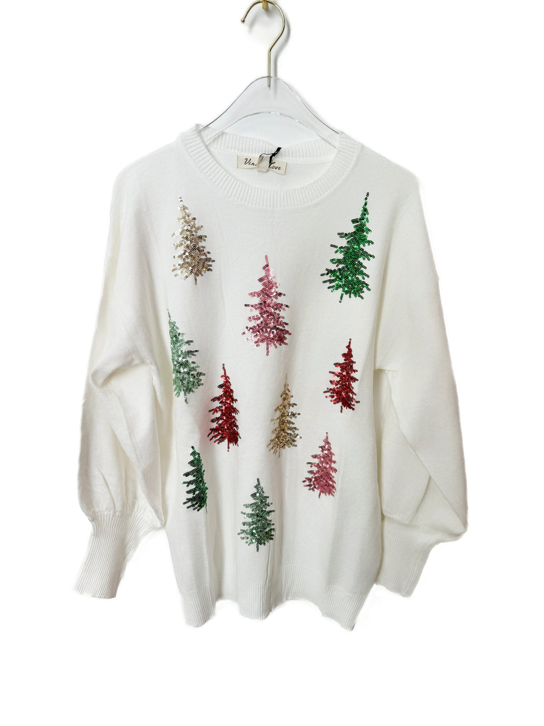 Sequin Colorful Tree Sweater RTS