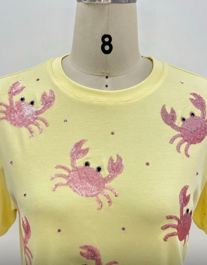PINK CRAB SUMMER SHIRT (ships 2-3 weeks)