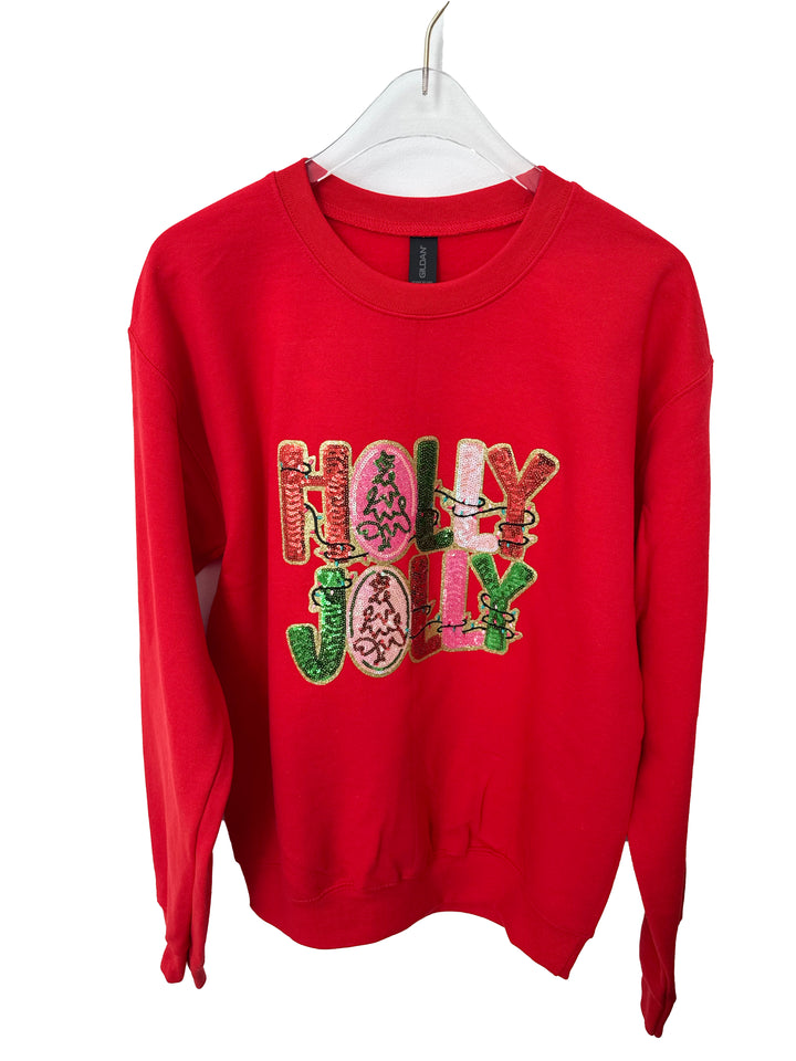 HOLLY JOLLY RED SWEATSHIRT (ships 2 weeks)