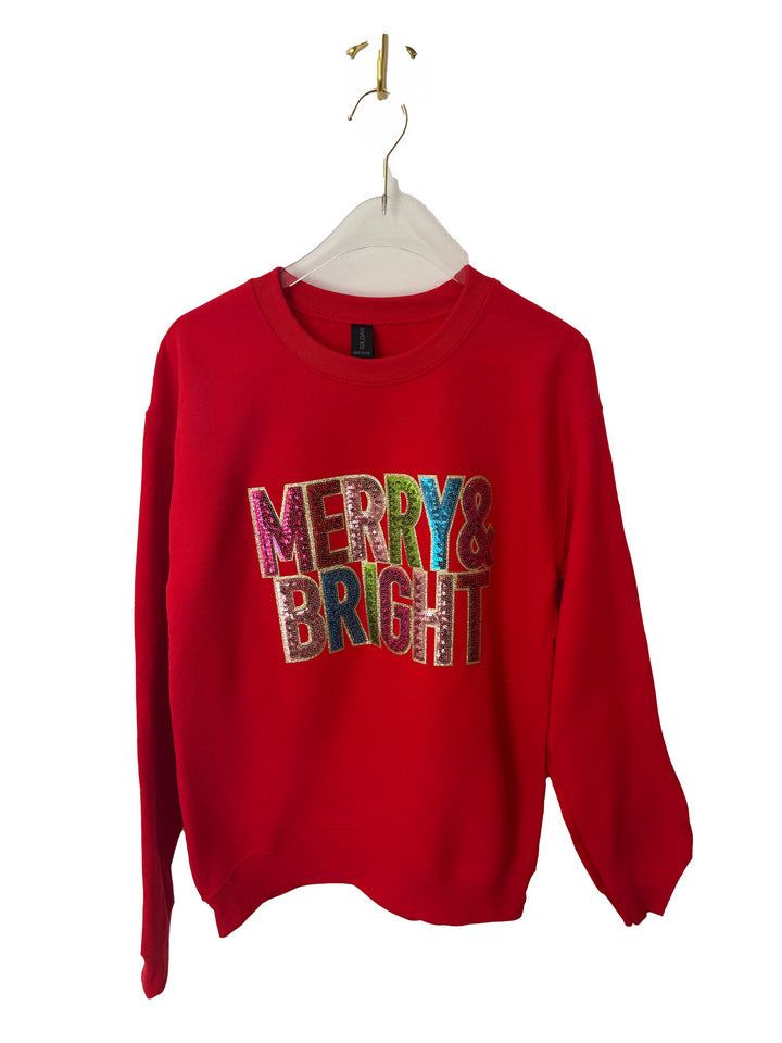 DEAL OF THE DAY MERRY & BRIGHT RED PULLOVER (SHIPS 2-3 WEEKS)