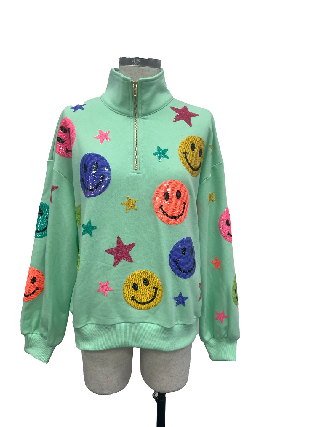 HAPPY FACE MINT PULLOVER (PREORDER)