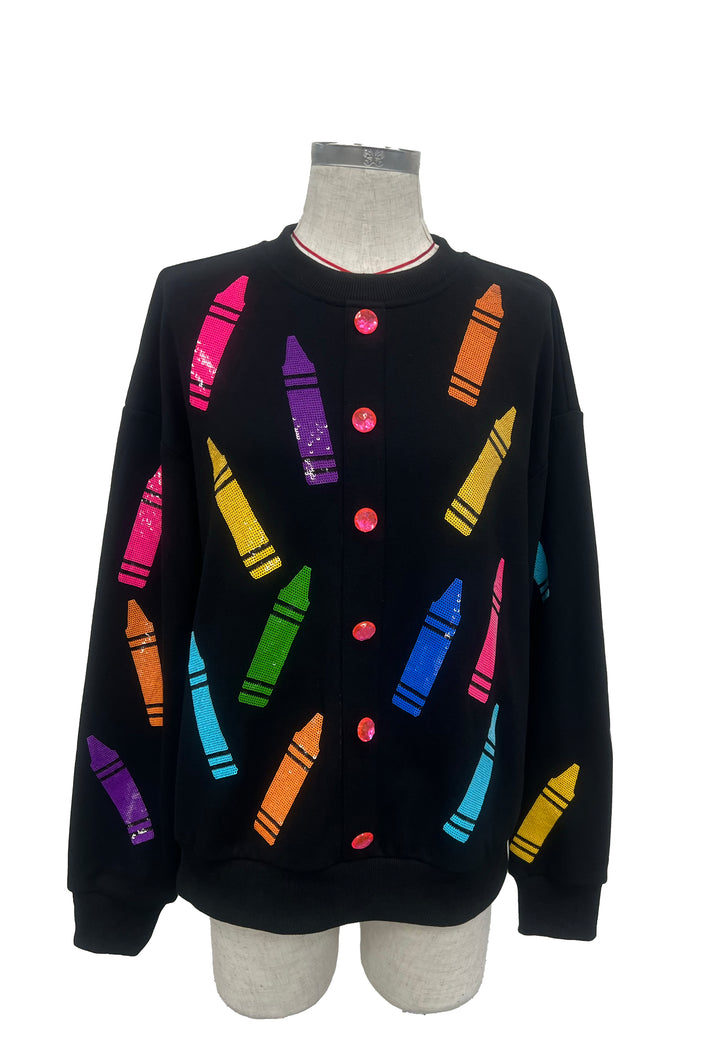 BLACK PENCIL CARDIGAN (PREORDER)