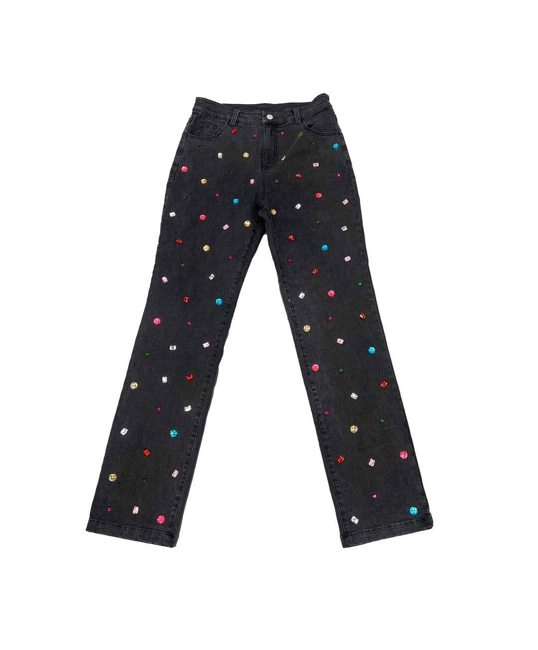 Rhinestone Black Party Jeans  (PREORDER)