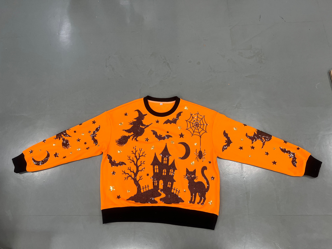 MIDNIGHT MANOR ORANGE PULLOVER (PREORDER)