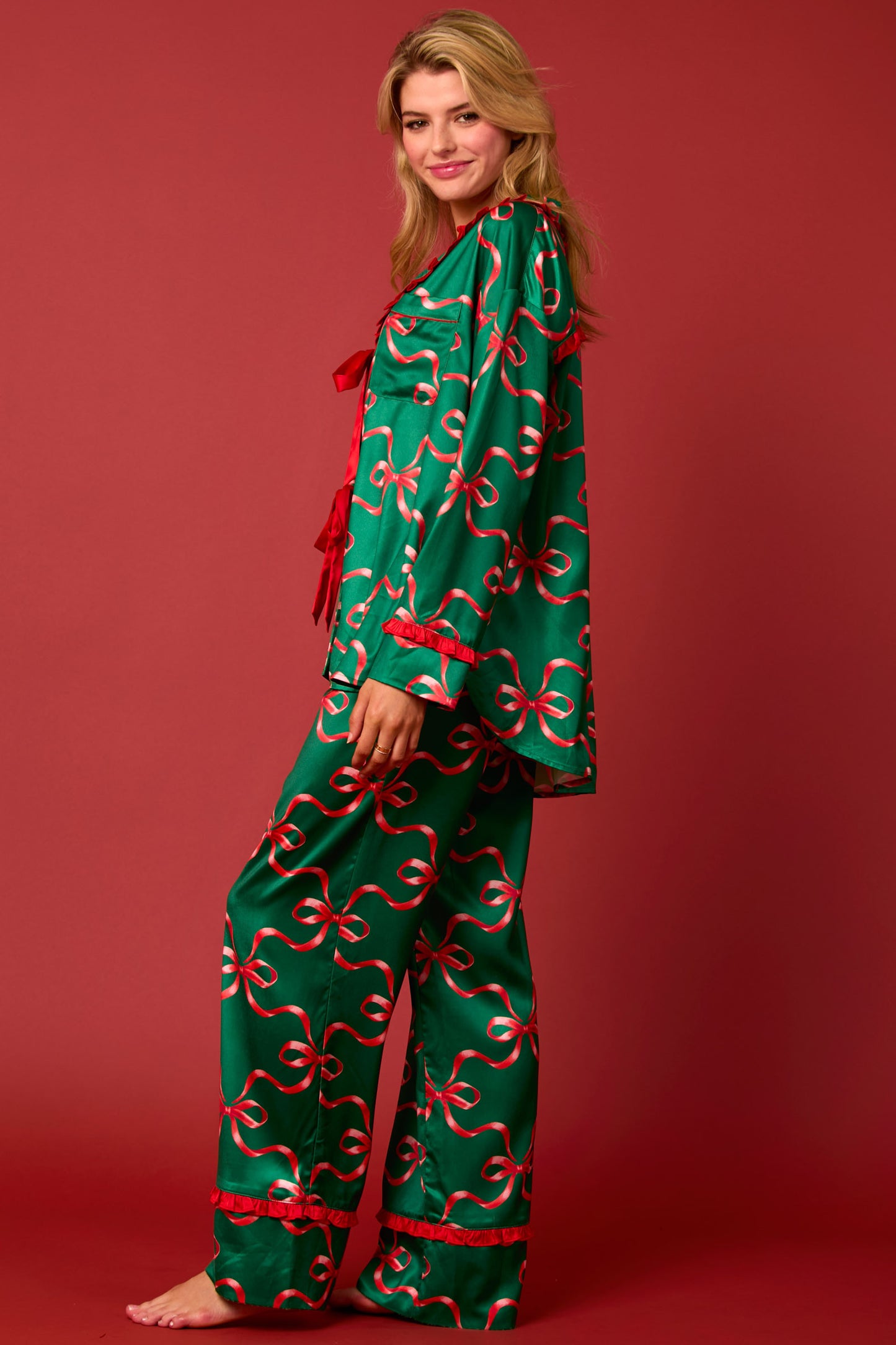 Red & Green Bow Pajamas PREORDER