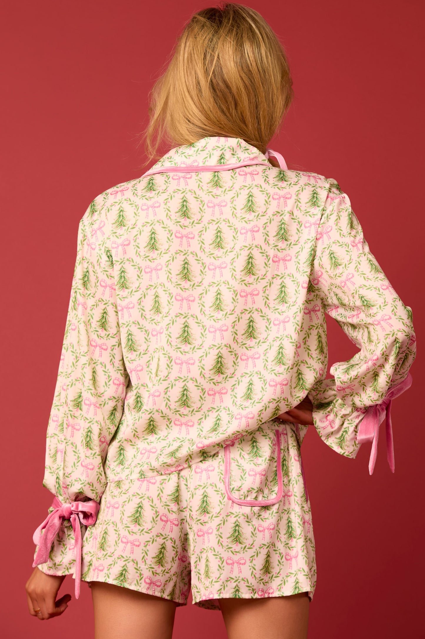 Pink & Green Christmas Tree Pajamas PREORDER