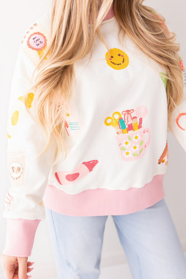 HAPPY & CHEERFUL TEACHER PULLOVER RTS