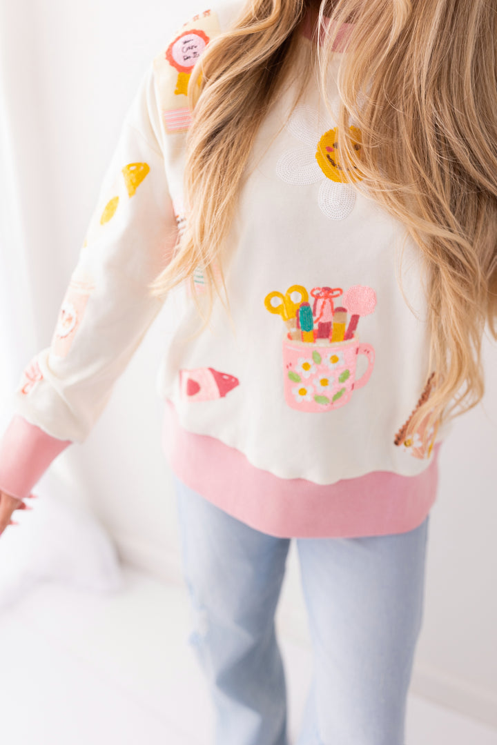 HAPPY & CHEERFUL TEACHER PULLOVER RTS