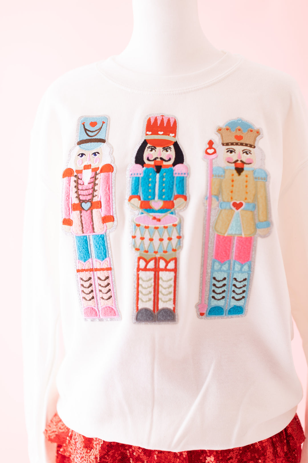 Nutcracker Trio White Pullover