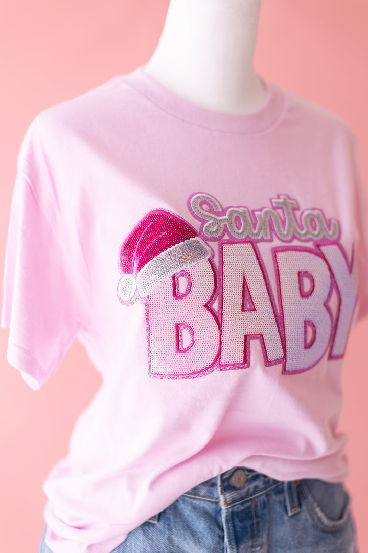 **DEAL OF THE DAY Santa Baby Light Pink Top  DEAL OF THE DAY**