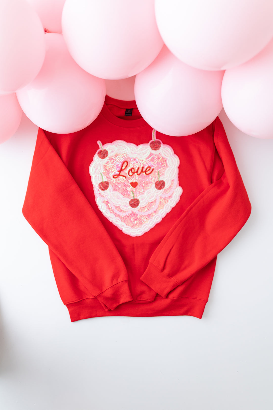 DEAL OF THE DAY Vintage Sequin Valentine Cake Pullover (ships 1 week) DEAL OF THE DAY