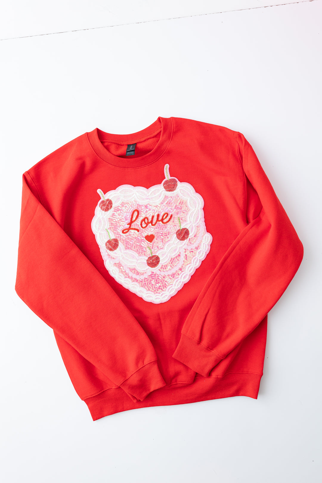 DEAL OF THE DAY Vintage Sequin Valentine Cake Pullover (ships 1 week) DEAL OF THE DAY