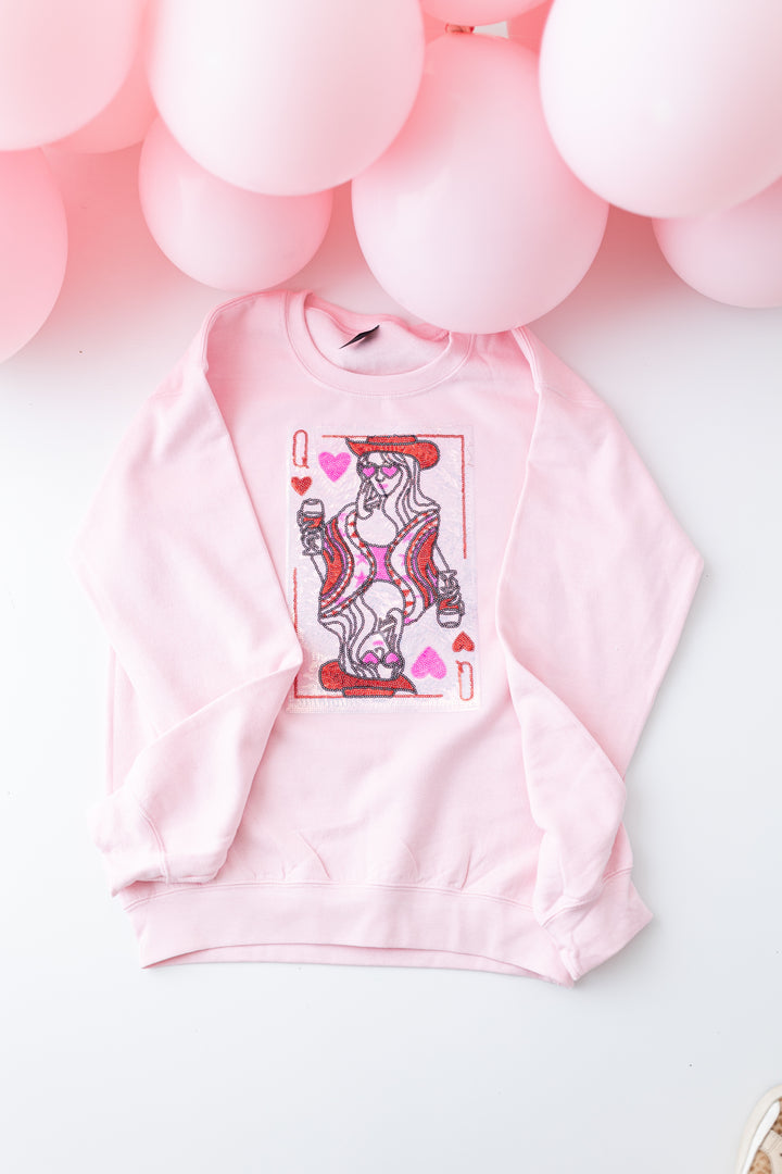 Queen of Hearts Sequin Pullover (ships 1 week)