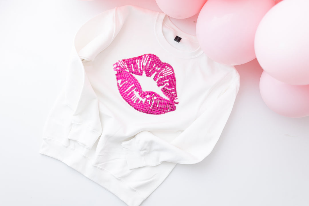 Sequin Kiss Pullover ships 1 week